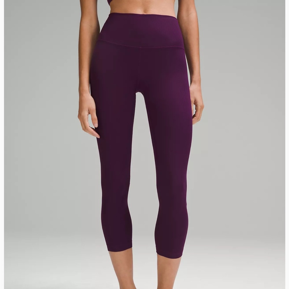 Lululemon Align Ribbed High Rise Crop Legging, 4